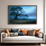 Oak Tree At Night Oil Painting - image 4