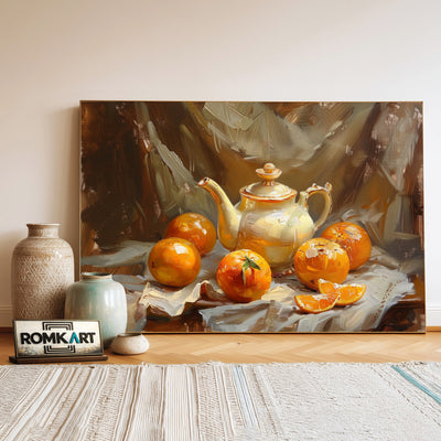 Orange Still Life Oil Painting - image 3
