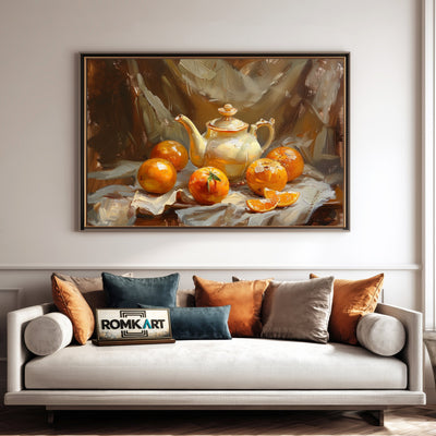 Orange Still Life Oil Painting - image 4