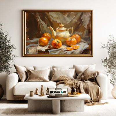 Orange Still Life Oil Painting - image 5