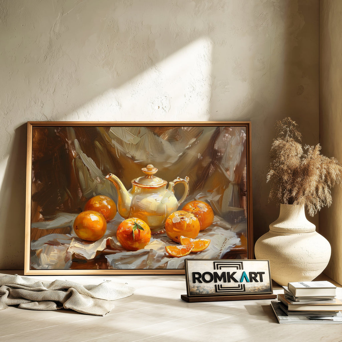 Orange Still Life Oil Painting - image 6