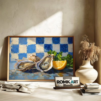 Oysters and Lemon Still Life Oil Painting - image 6
