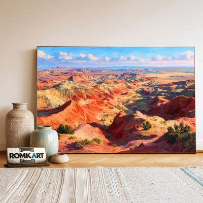 Painted Desert Badlands Landscape Oil Painting - image 3