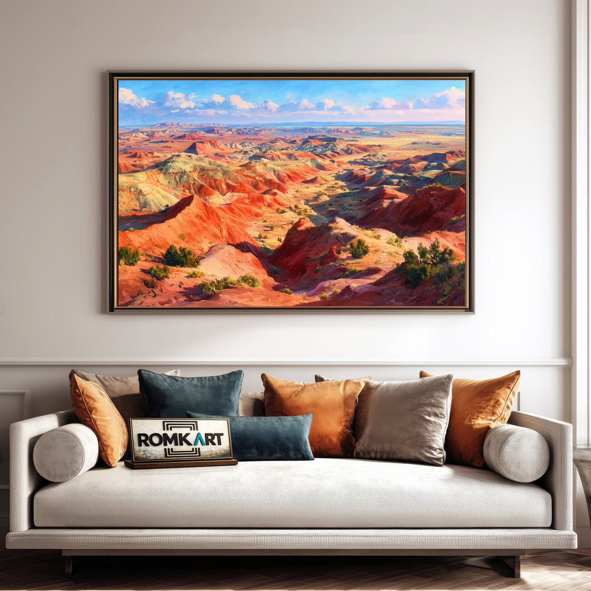 Painted Desert Badlands Landscape Oil Painting - image 4