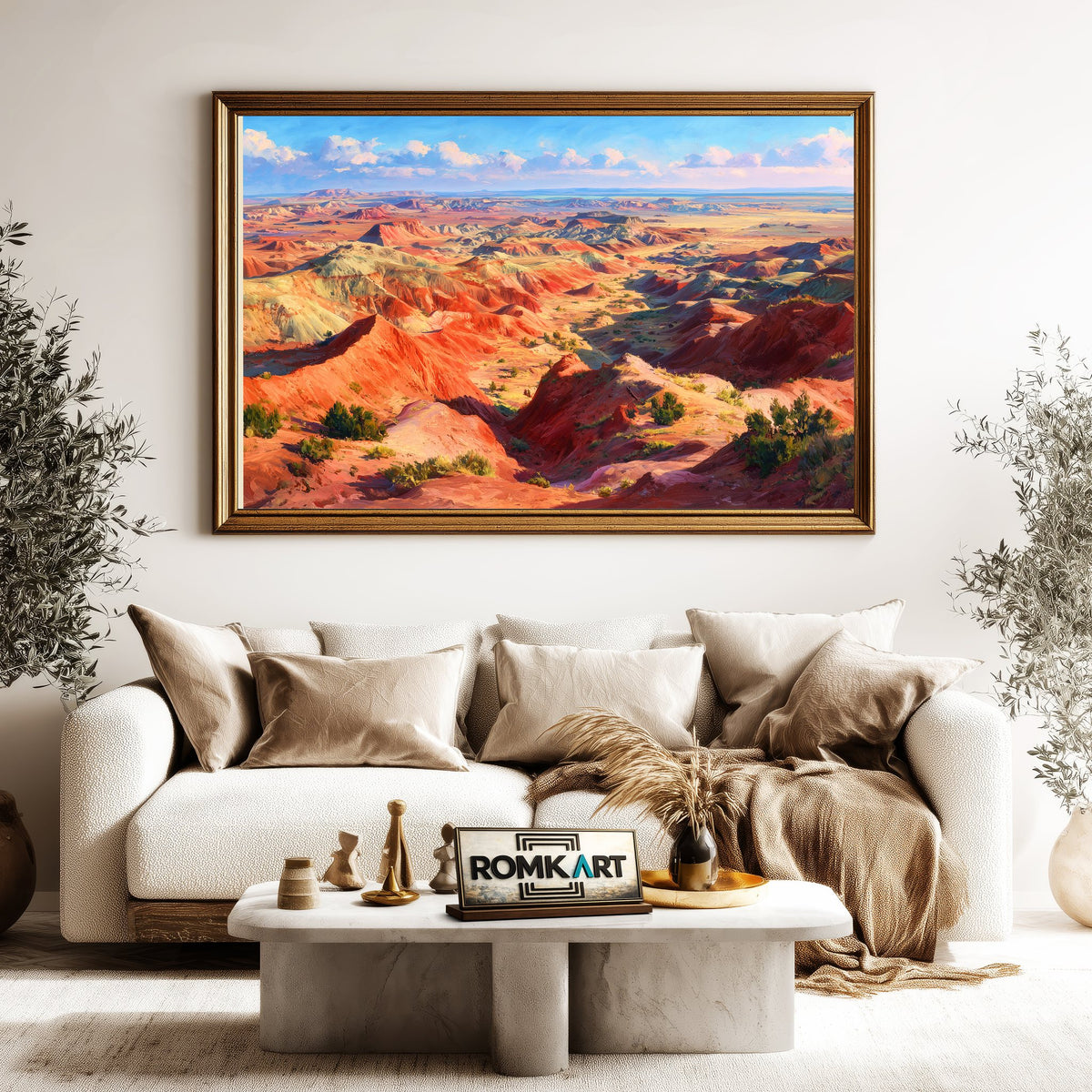 Painted Desert Badlands Landscape Oil Painting - image 5