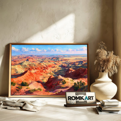 Painted Desert Badlands Landscape Oil Painting - image 6