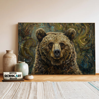 Painting of Bear Wildlife Oil Painting - image 3