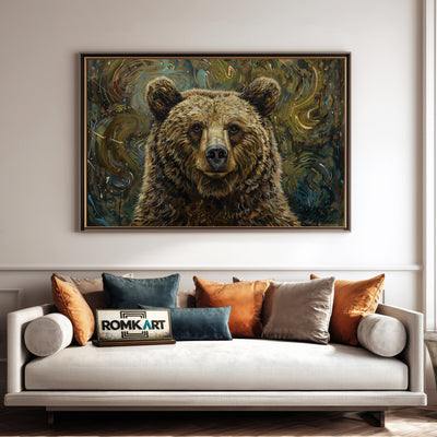 Painting of Bear Wildlife Oil Painting - image 4