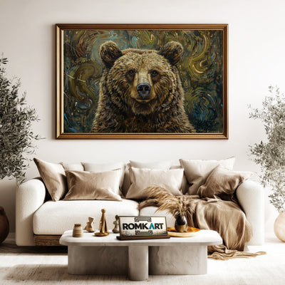 Painting of Bear Wildlife Oil Painting - image 5