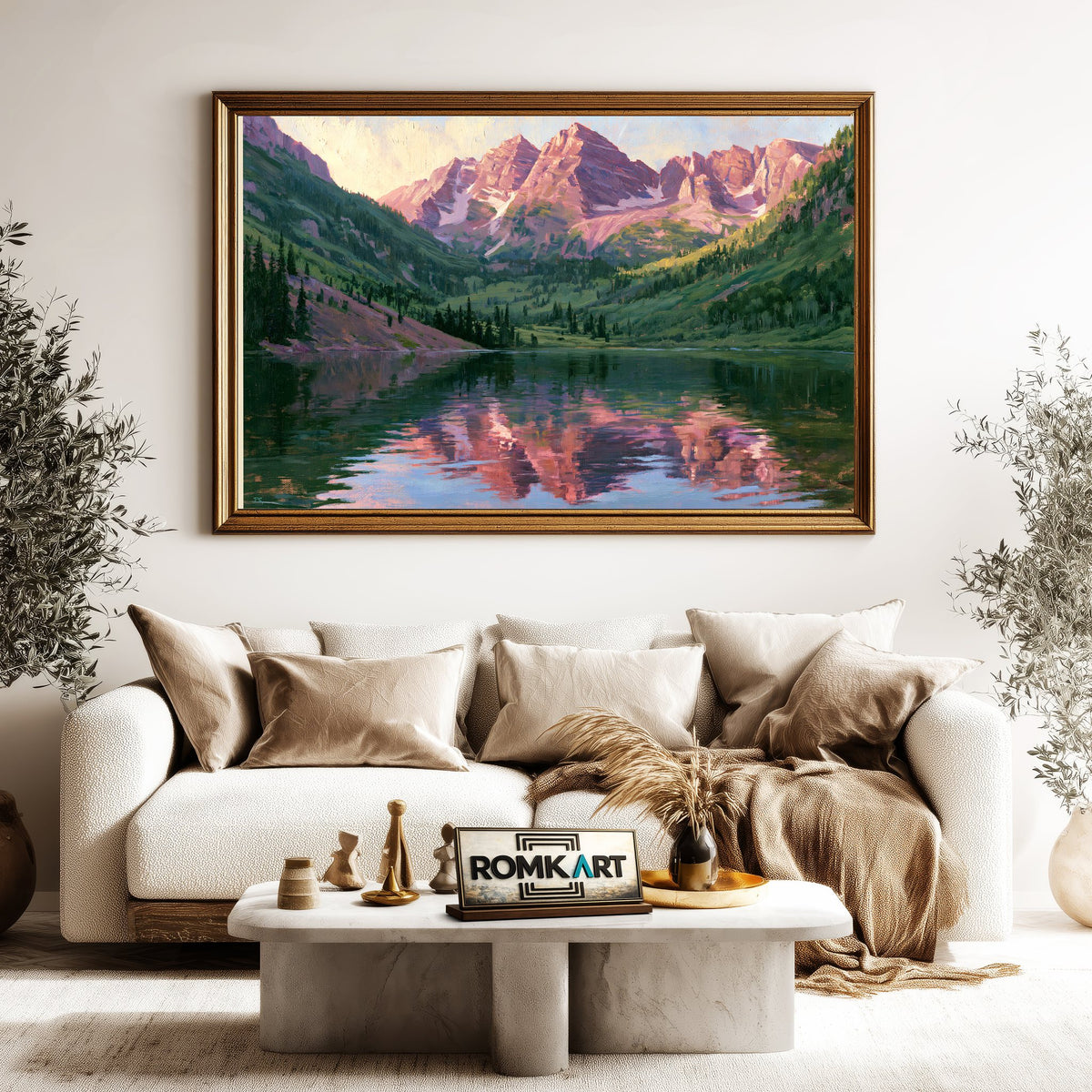 Painting of Maroon Bells Landscape Oil Painting - image 5