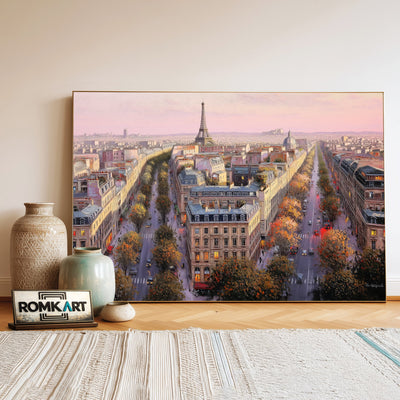 Panoramic view of Paris Cityscape Oil Painting - image 3