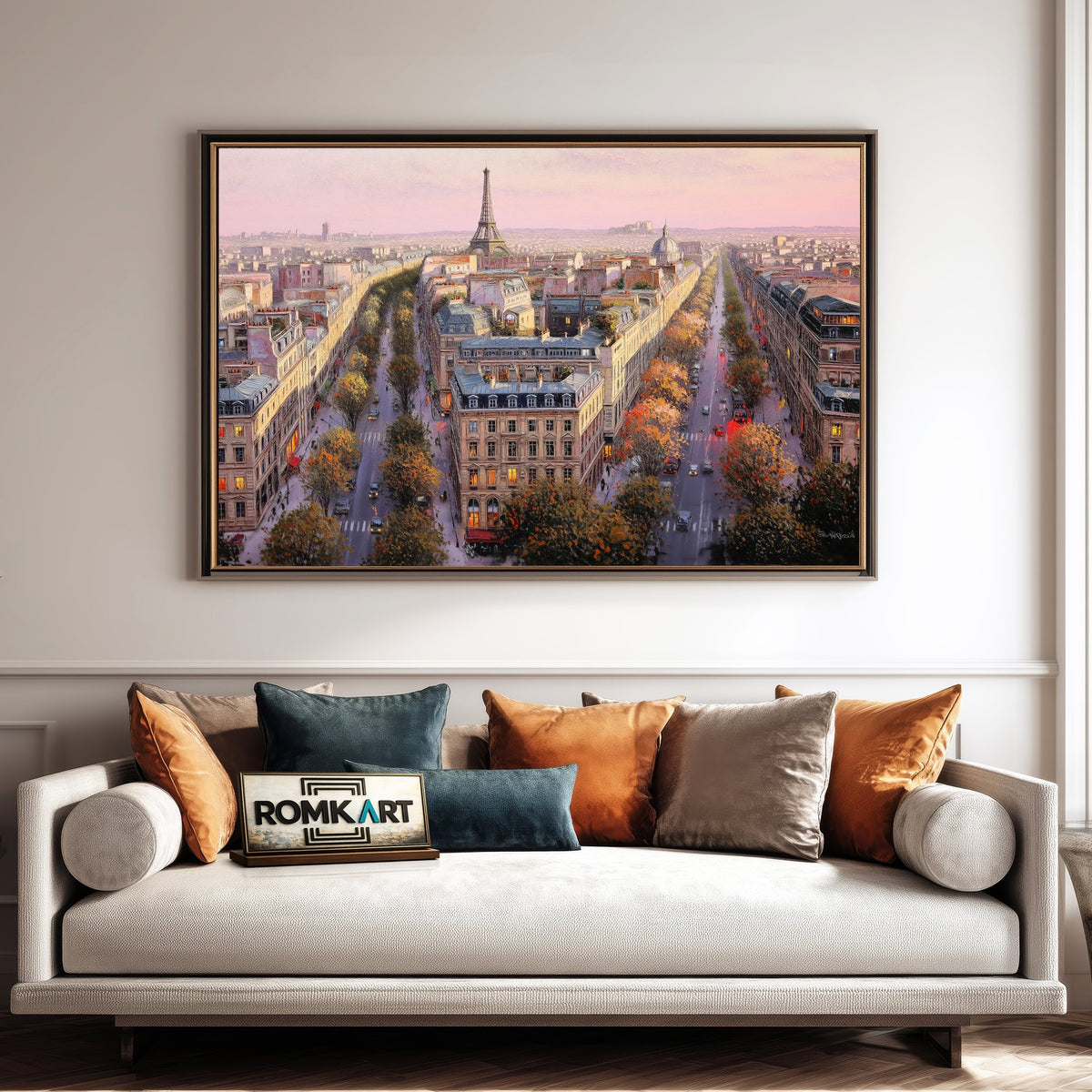 Panoramic view of Paris Cityscape Oil Painting - image 4