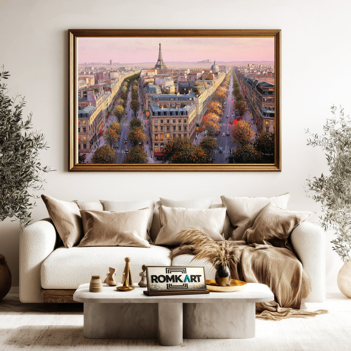 Panoramic view of Paris Cityscape Oil Painting - image 5