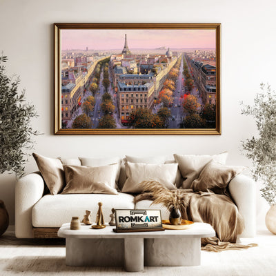 Panoramic view of Paris Cityscape Oil Painting - image 5