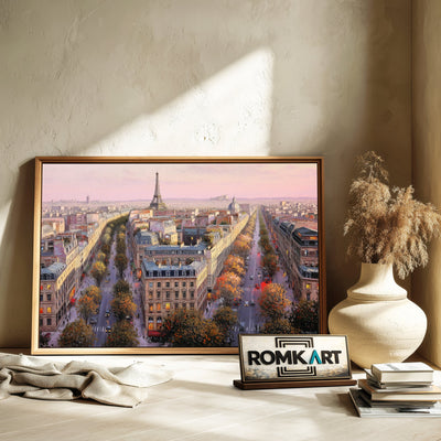 Panoramic view of Paris Cityscape Oil Painting - image 6