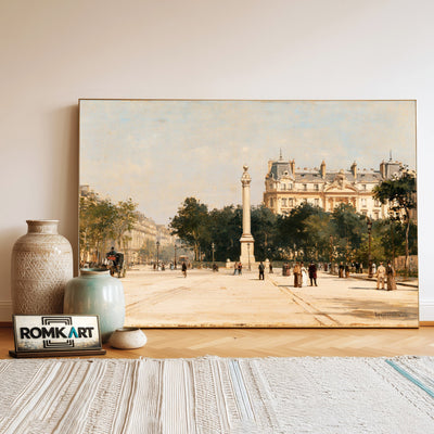 Parisian Boulevard Oil Painting - image 3