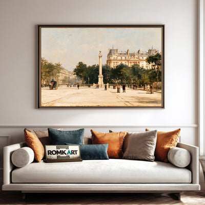 Parisian Boulevard Oil Painting - image 4