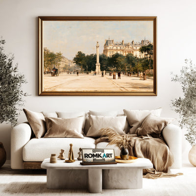 Parisian Boulevard Oil Painting - image 5