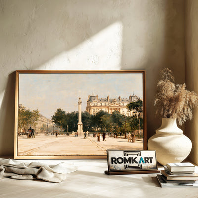 Parisian Boulevard Oil Painting - image 6