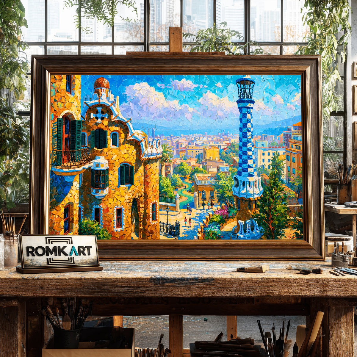 Park Güell Art Cityscape Oil Painting - image 2