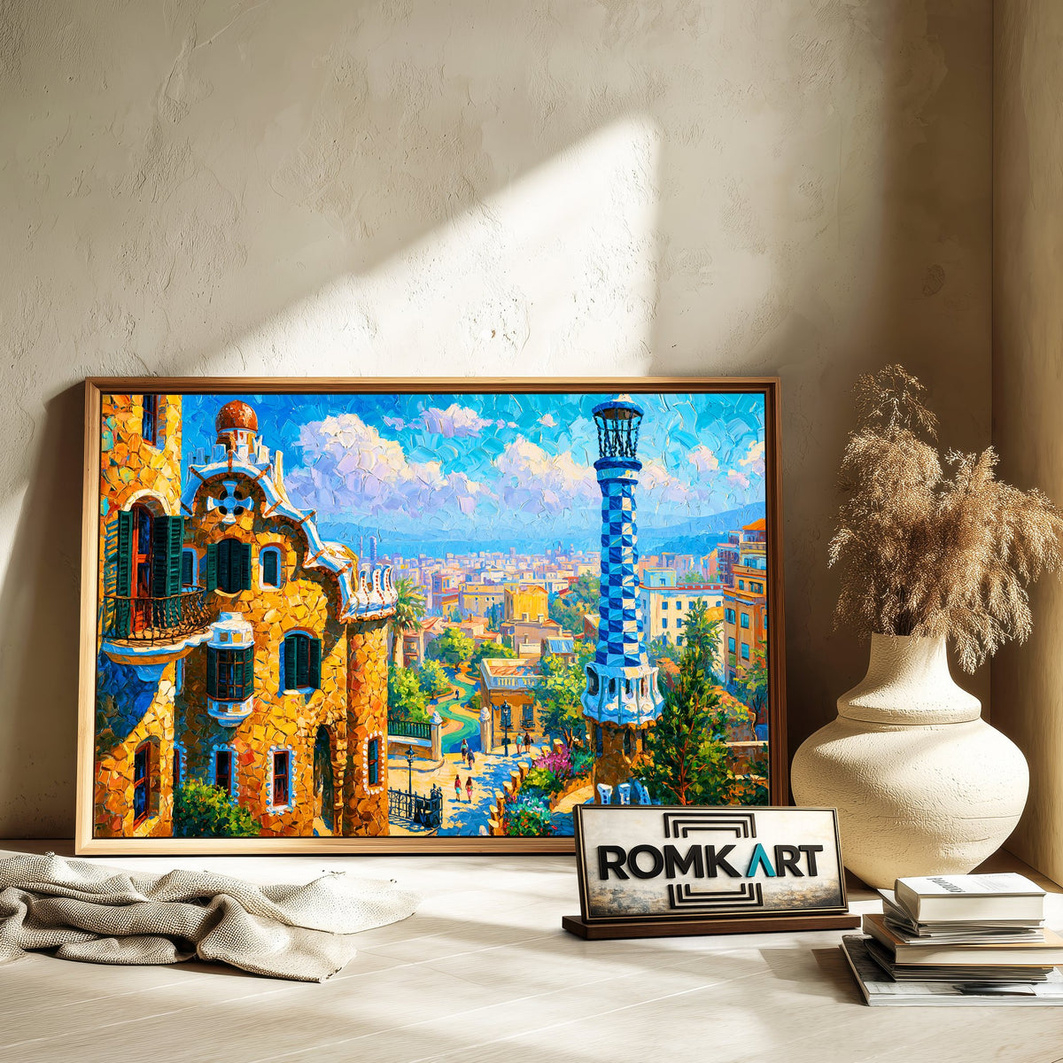 Park Güell Art Cityscape Oil Painting - image 6