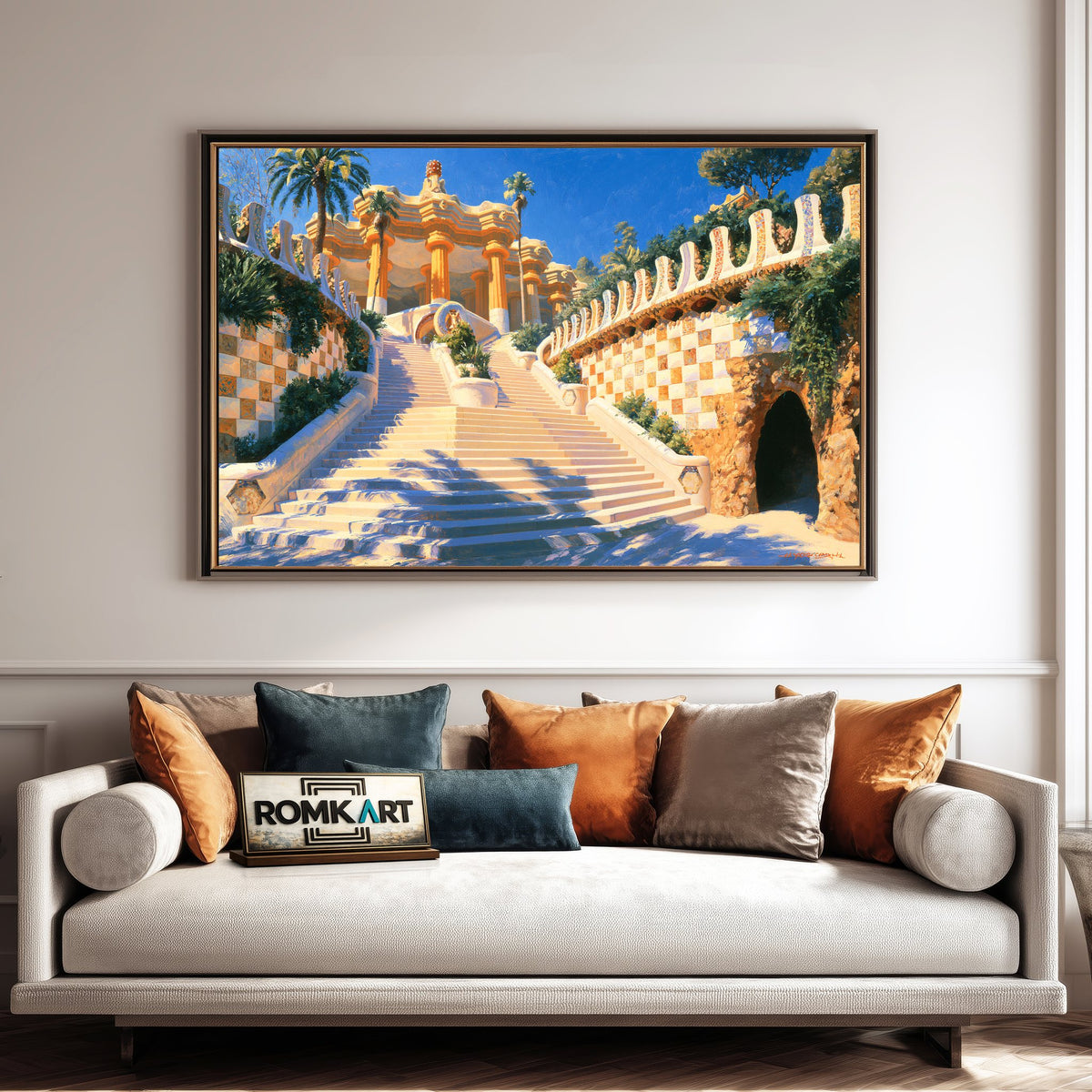 Park Güell Cityscape Oil Painting - image 4