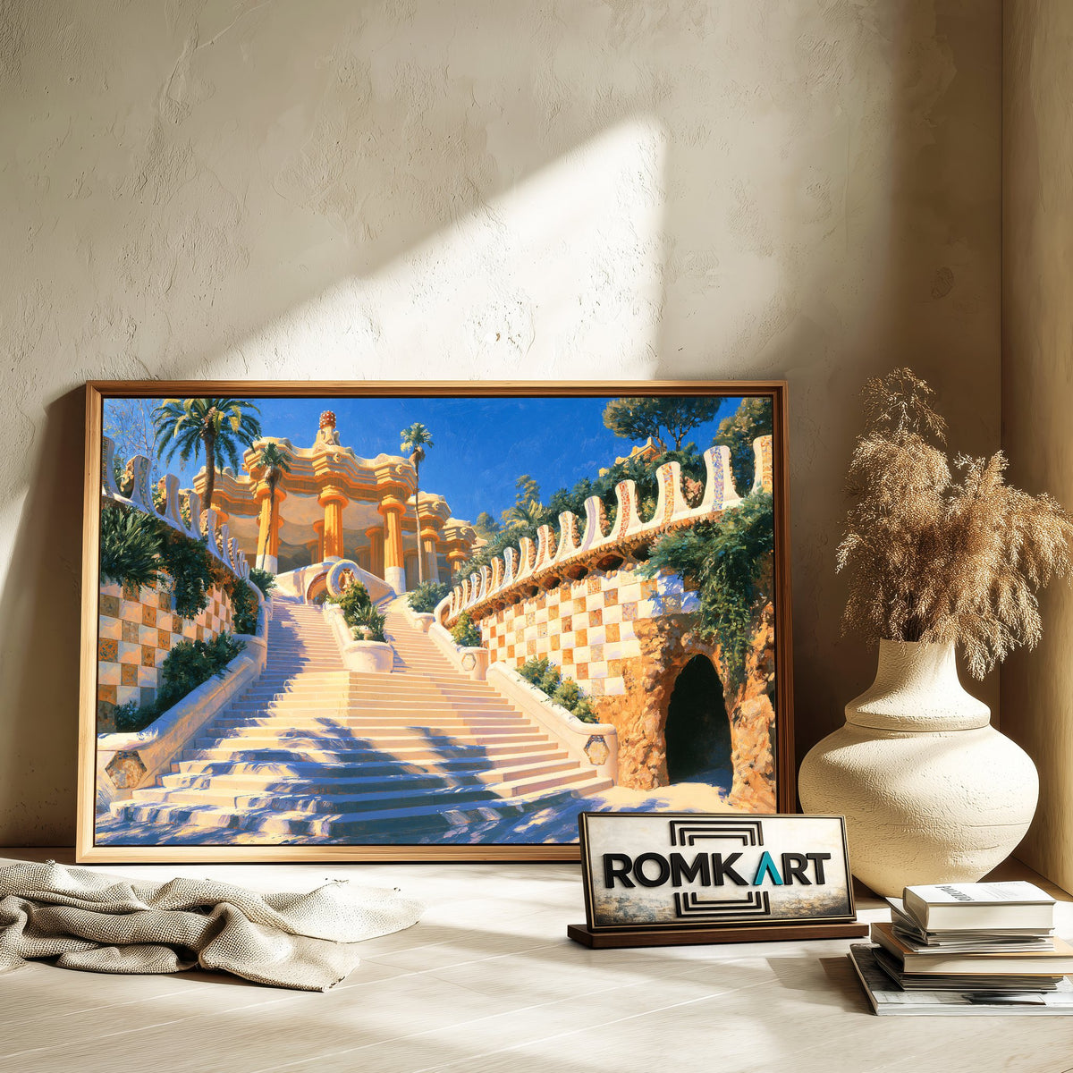 Park Güell Cityscape Oil Painting - image 6
