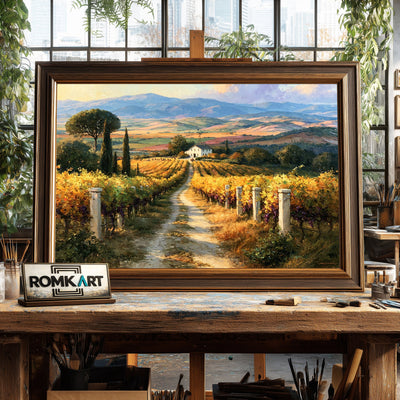 Pastoral Mediterranean Countryside Oil Painting - image 2