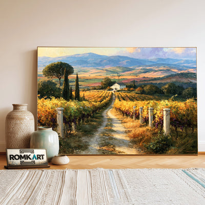 Pastoral Mediterranean Countryside Oil Painting - image 3