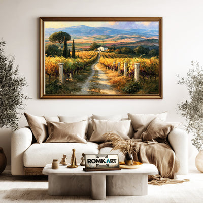 Pastoral Mediterranean Countryside Oil Painting - image 5