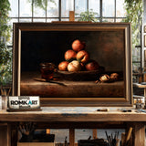 Peaches Basket Oil Painting - image 2