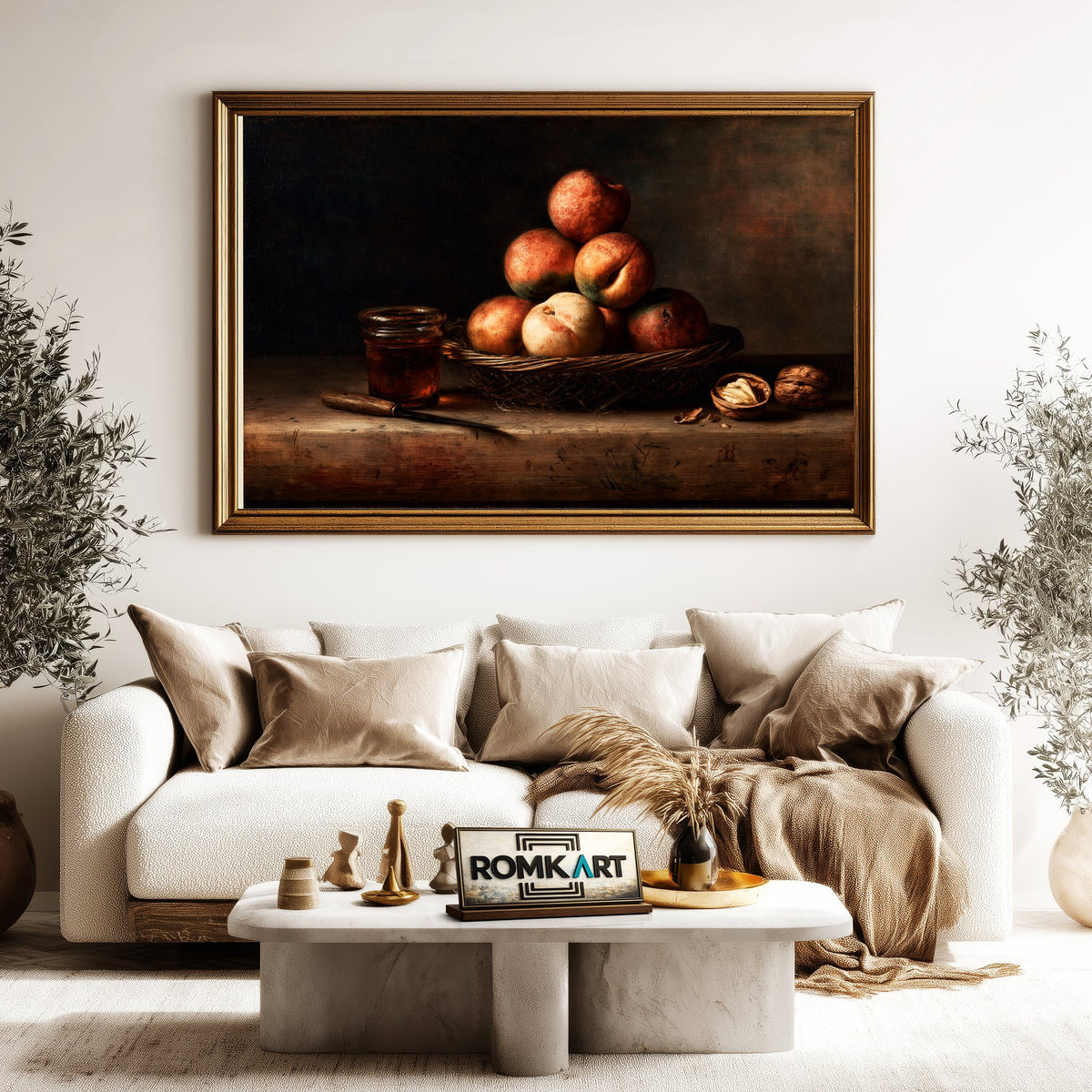 Peaches Basket Oil Painting - image 5
