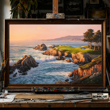 Pebble Beach Golf Links Sports Oil Painting