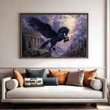 Pegasus in Olympus Fantasy Oil Painting - image 4