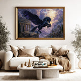 Pegasus in Olympus Fantasy Oil Painting - image 5
