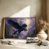 Pegasus in Olympus Fantasy Oil Painting - image 6
