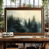 Pine Forest Mist Forest Landscape Oil Painting - image 2