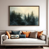 Pine Forest Mist Forest Landscape Oil Painting - image 4