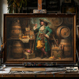Pirate Captain hand-painted oil painting on canvas