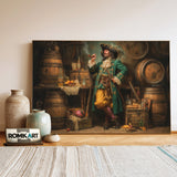 Pirate Captain Oil Painting - image 3