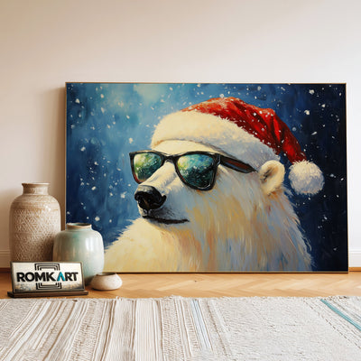 Polar Bear Wildlife Oil Painting - image 3