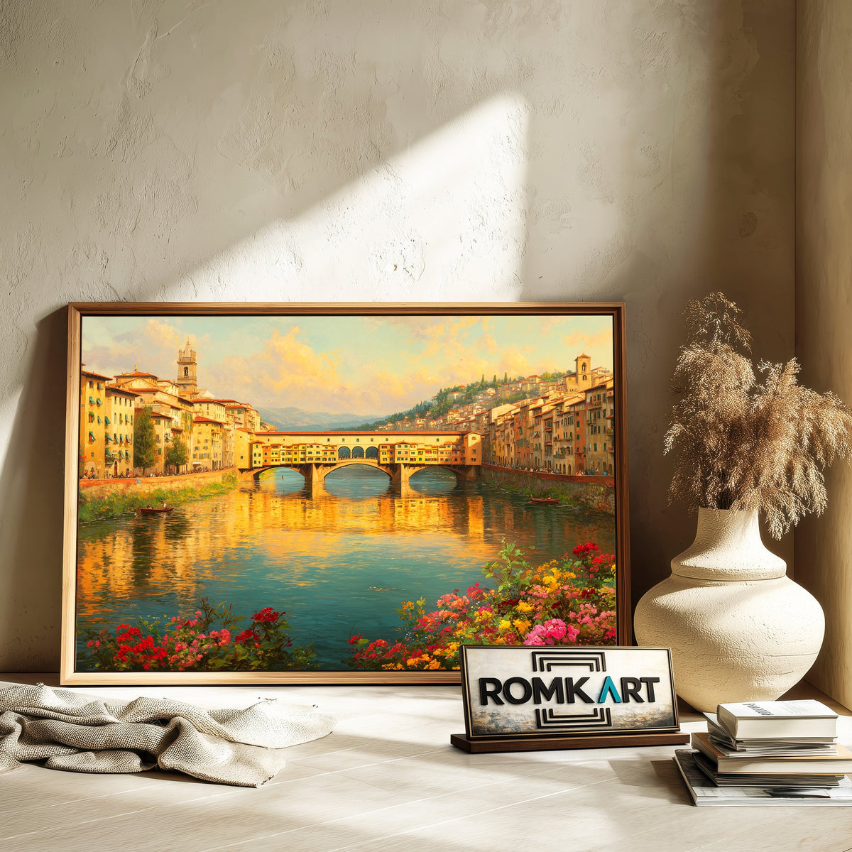Ponte Vecchio Florence Bridge Oil Painting - image 6