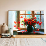 Poppies By The Window Oil Painting - image 3