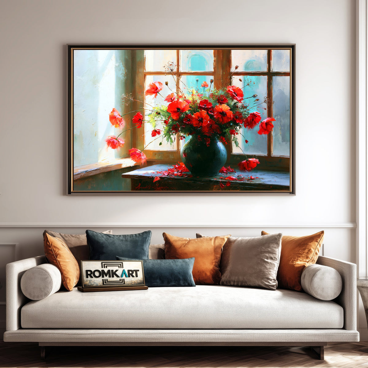 Poppies By The Window Oil Painting - image 4