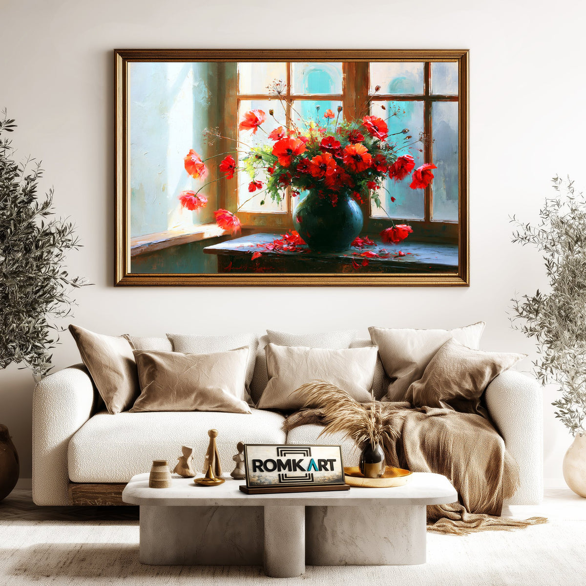 Poppies By The Window Oil Painting - image 5