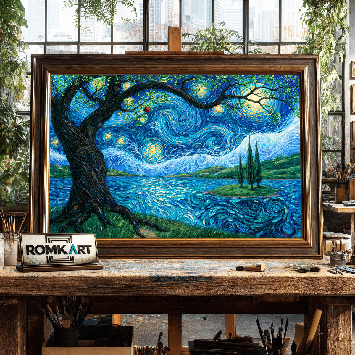 Post Impressionist Dream Landscape Oil Painting - image 2