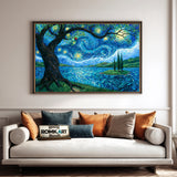 Post Impressionist Dream Landscape Oil Painting - image 4