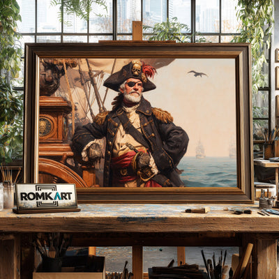 Power Pirate Captain Oil Painting - image 2