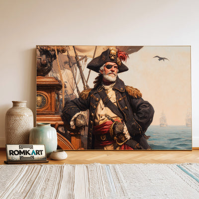 Power Pirate Captain Oil Painting - image 3