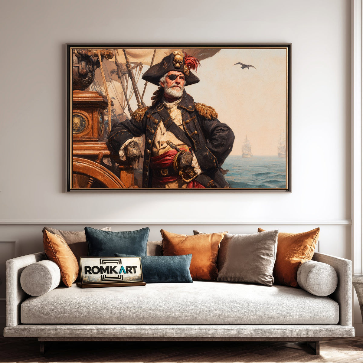 Power Pirate Captain Oil Painting - image 4